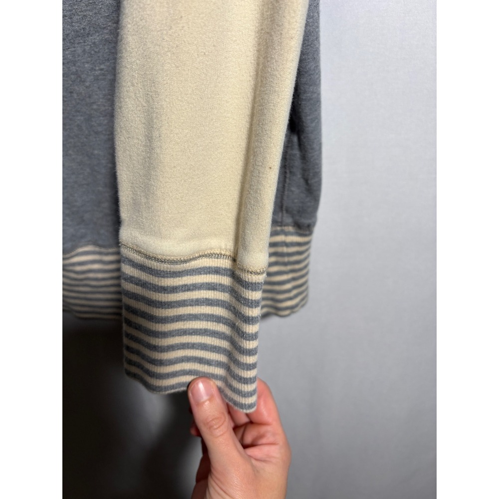 Vuori Gray and Cream Striped Pullover Sweatshirt - Picture 6 of 10